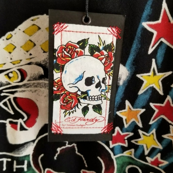 NWT Ed Hardy Unisex Black Long Sleeve Shirt. - Picture 4 of 8